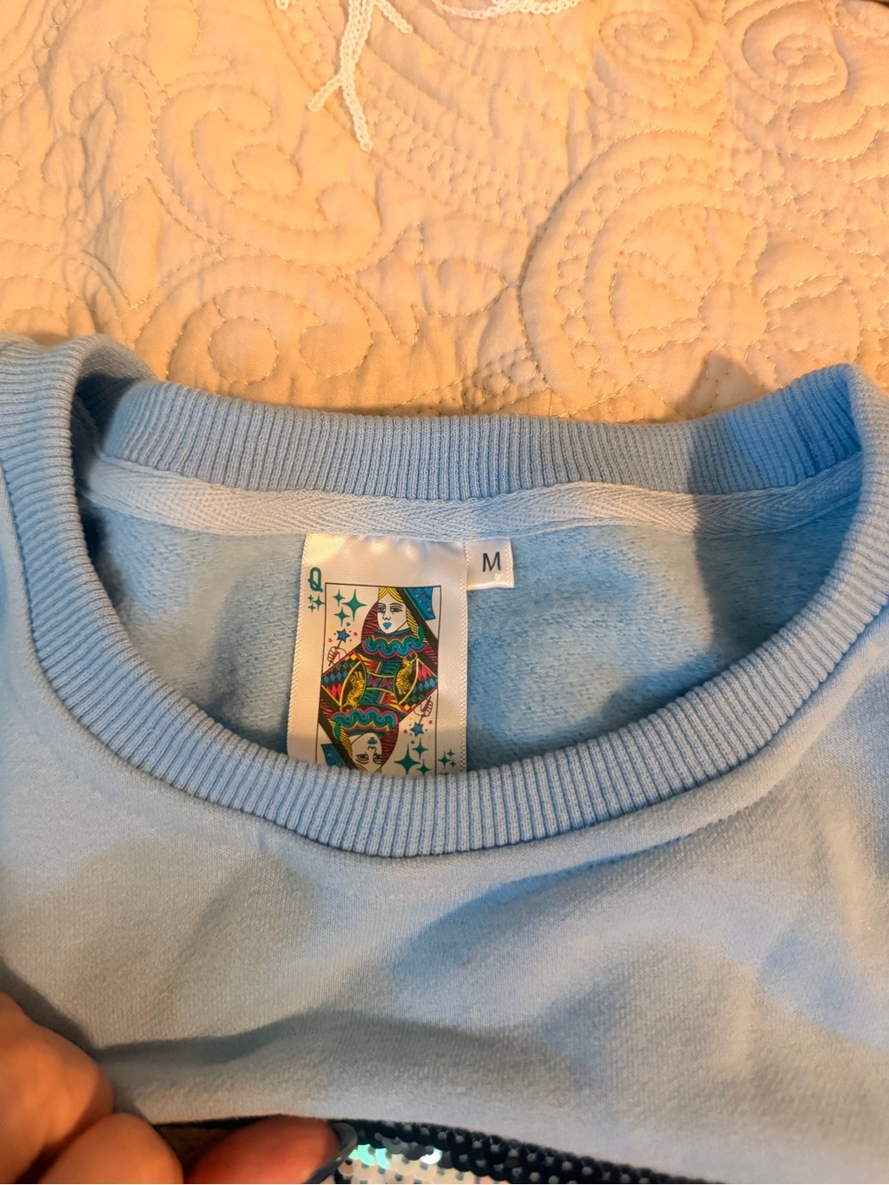 "Just Married" Queen of Sparkles sweatshirt - Picture 2 of 2